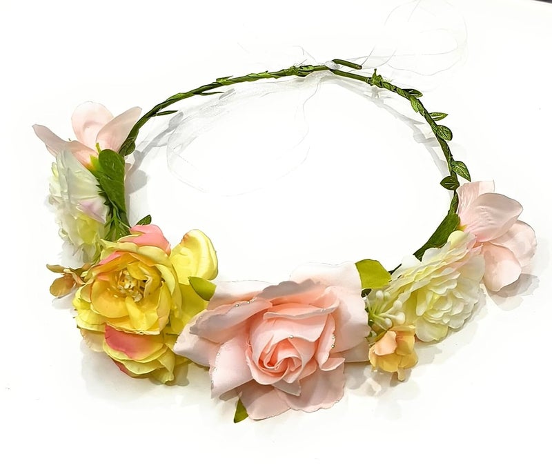 FAIRYTALE Women Hair Flower Crown Head Garland Wedding Hair Wreath Dried Flowers Corolla Garlands Floral Headband Headdress Hair Tiaras - Image 3