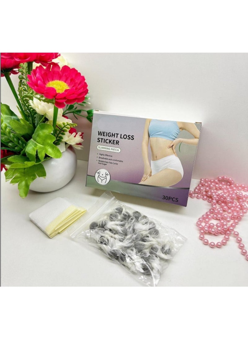 Dubaigallery Slimming Weight Loss Patch Sticker for Waist and Abdomen, Natural Fat Burning Support, Breathable Comfortable Material, Easy Stick-On Use, Ideal for Daily Routine, 30PCS - Image 3