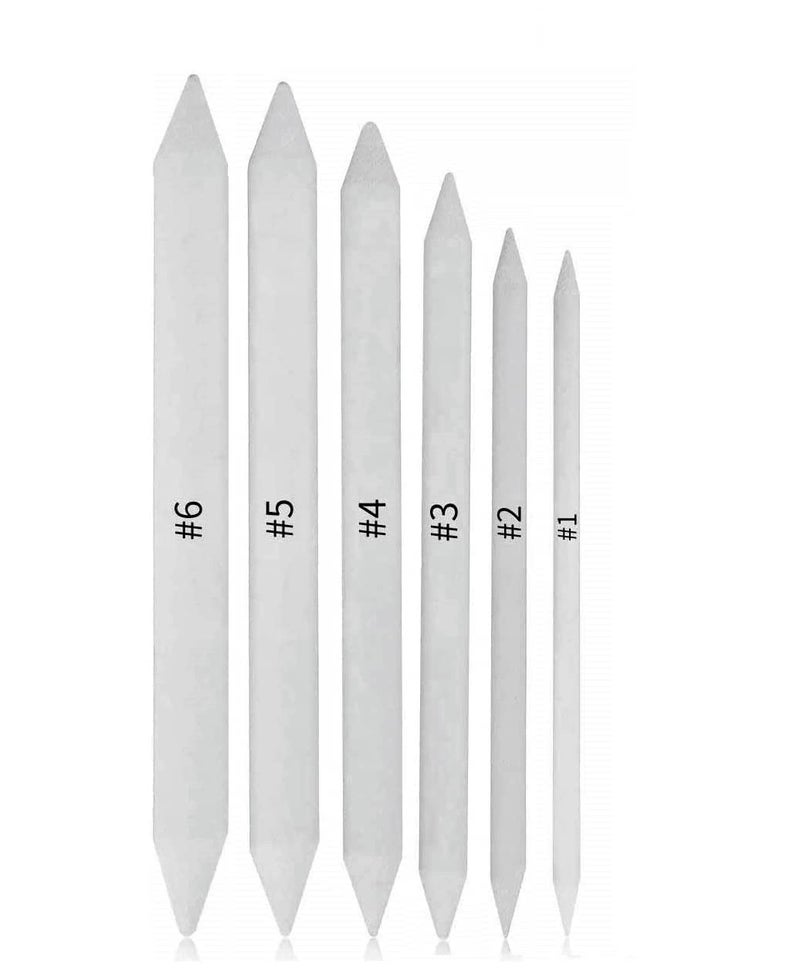 HAKIM'S Hs Paper Stump Set Of 6,White - Image 3