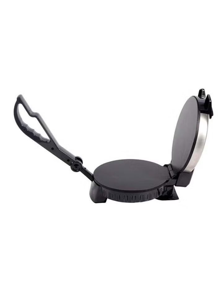 JAJEEK - 8-Inch Electric Chapati Maker 900W CK2430 – Non-Stick Roti Maker with Cool-Touch Handle, Dual Indicator Lights for Power & Ready Status, Fast Heating Flatbread Press, Easy to Clean Non-Stick Plates, Compact Vertical Storage Design, Black/Silver Finish – Perfect for Home Use & Everyday Cooking - Image 1