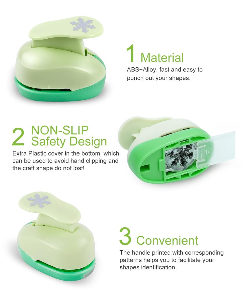 UCEC مجموعات قواطع ورق الحرف على شكل ثقب 1 بوصة لعيد الميلاد - Image 4