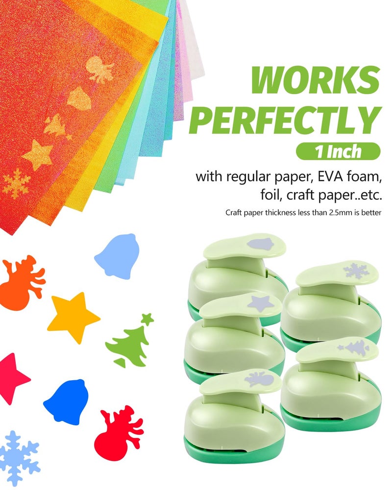 UCEC مجموعات قواطع ورق الحرف على شكل ثقب 1 بوصة لعيد الميلاد - Image 2