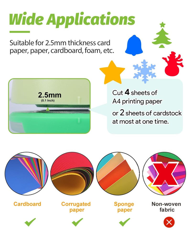 UCEC مجموعات قواطع ورق الحرف على شكل ثقب 1 بوصة لعيد الميلاد - Image 3
