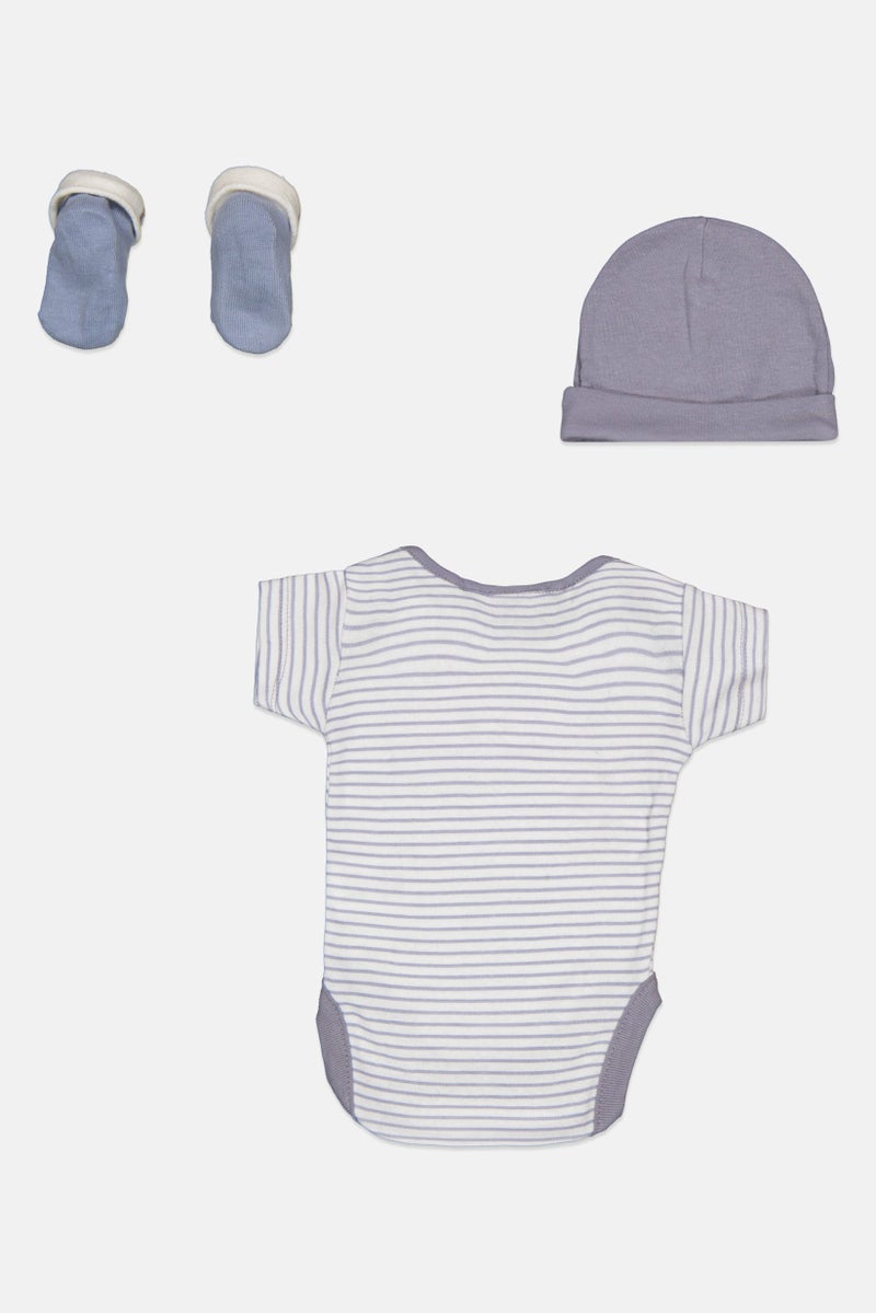 Ellesse Toddlers Boy 3 Piece Graphic Printed Infant Set, Light Purple Combo - Image 2