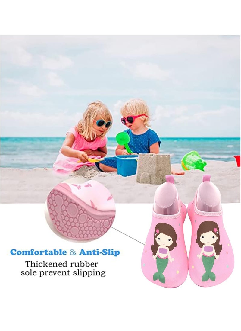 TAPIT Water Shoes Kids Kids Boys Girls Beach Shoes Kids Beach Swim Shoes Non Slip Toddler Kids Aqua Socks Quick Dry Barefoot Aqua Socks for Swinmming Pool Beach Outdoor (Mermaid)  - Image 3