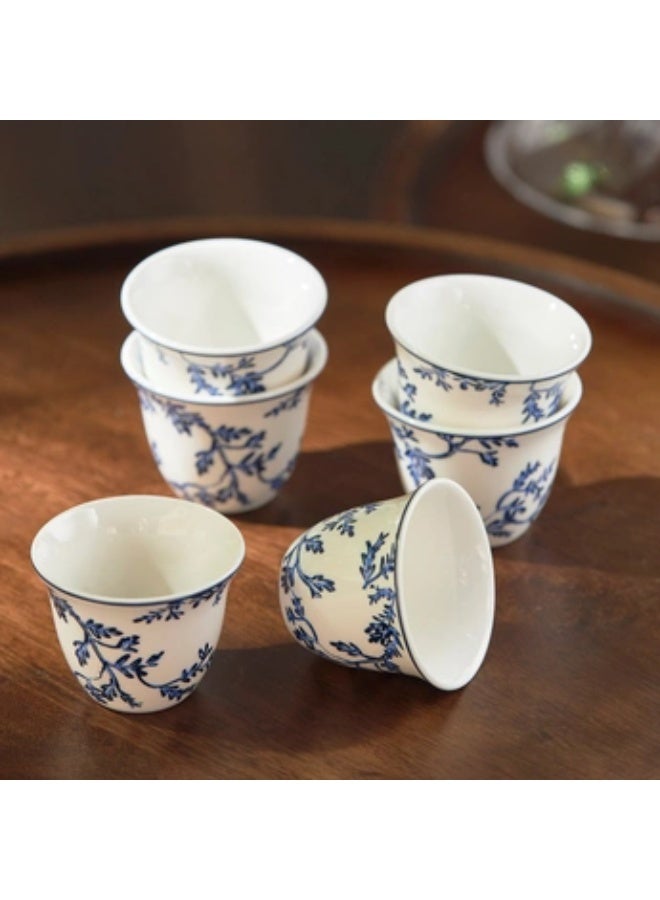 هوم سنتر طقم قهوة كيمونو من البورسلين، 6 قطع - 80 مل، يكفي 6 أشخاص - Image 1