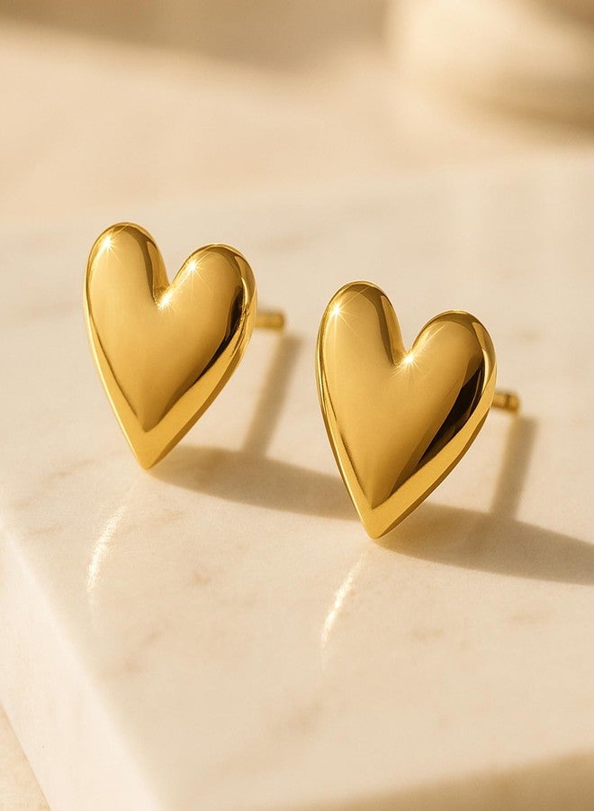 Rubans Voguish Heart Shaped Stud Earrings Stylish Jewellery Gift for Women & Girls - Image 5