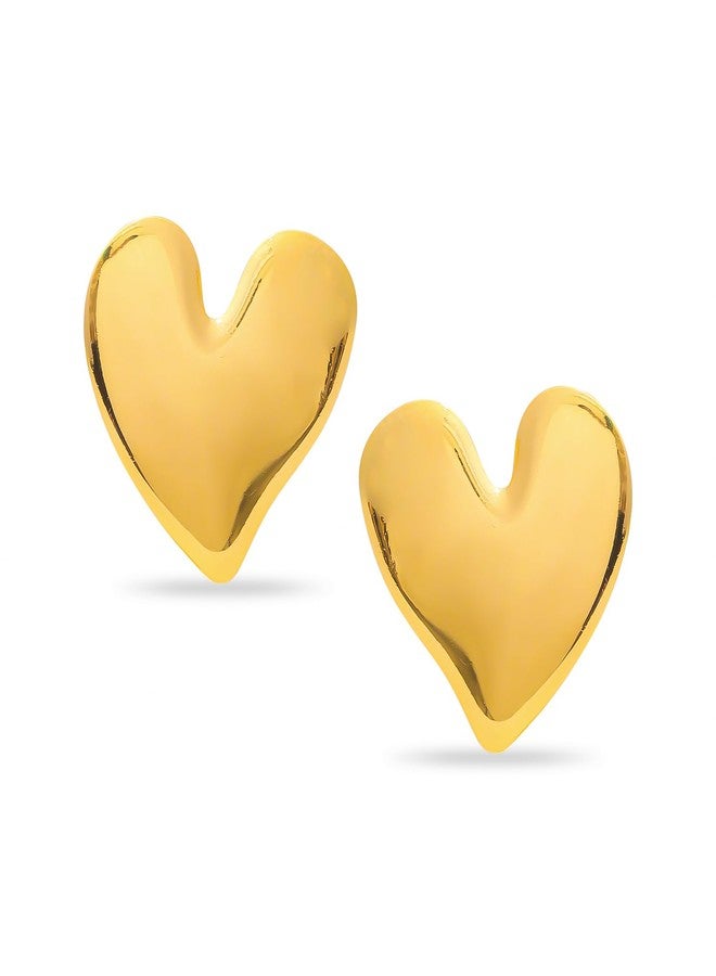 Rubans Voguish Heart Shaped Stud Earrings Stylish Jewellery Gift for Women & Girls - Image 1