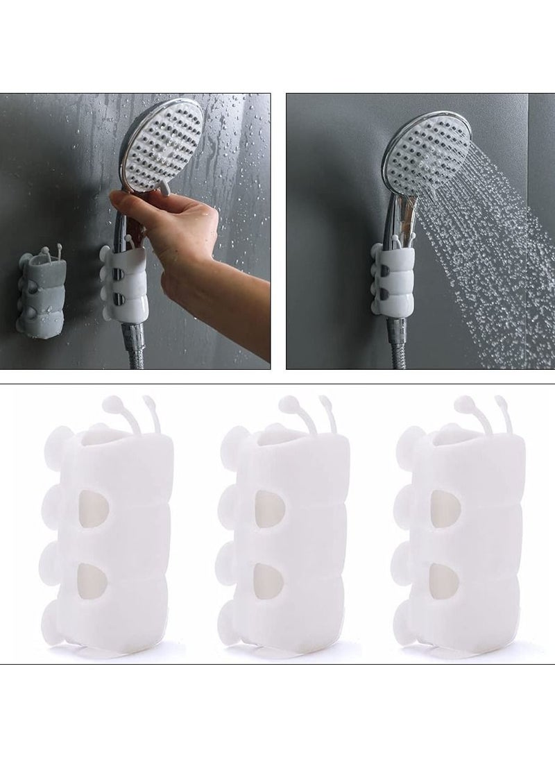 Y&D 3Pcs Silicone Shower Head Holder, SYOSI Bracket Suction Cup Without Drilling Height Adjustable Holder for Bathroom Self-Priming  - Image 4