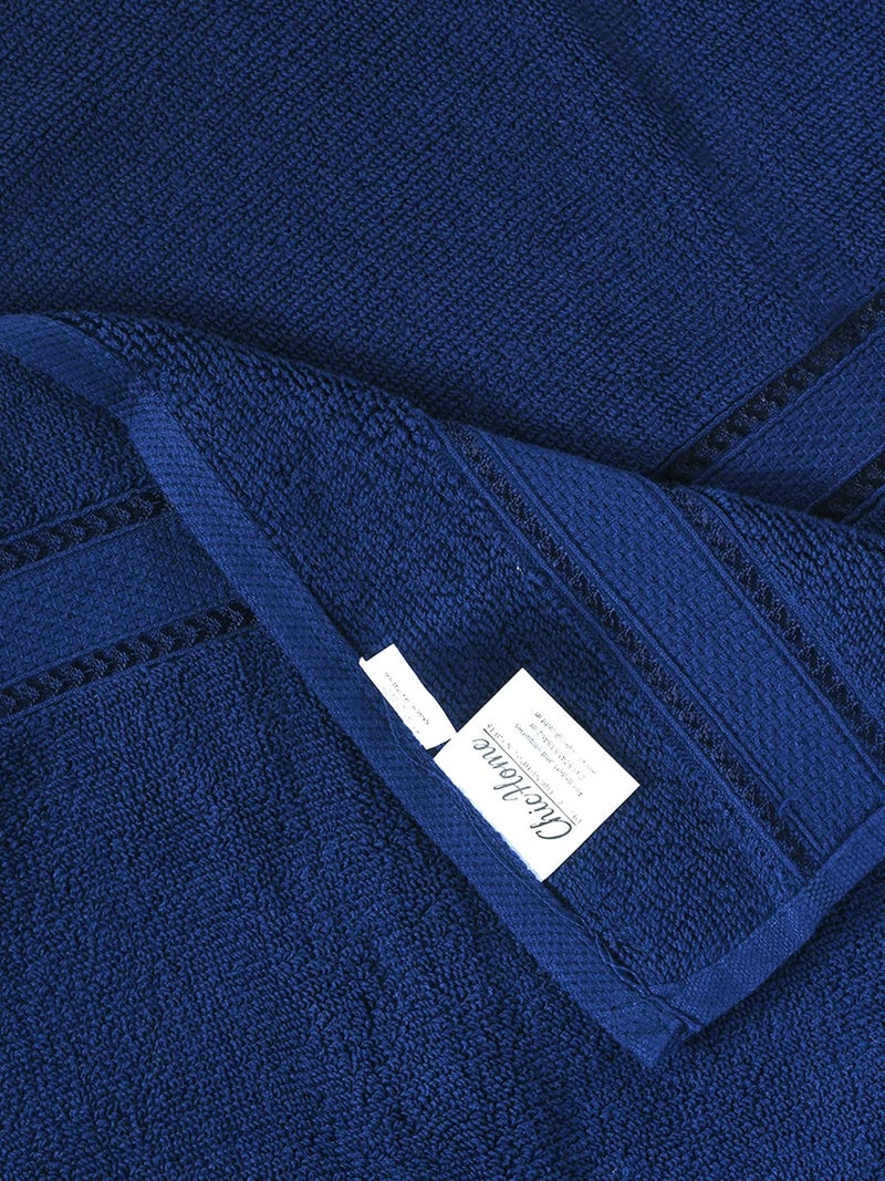 Chic Home Cotton 600 GSM Hand Towel Set (Pack of 5) (Navy), Standard (CH00014) - Image 4
