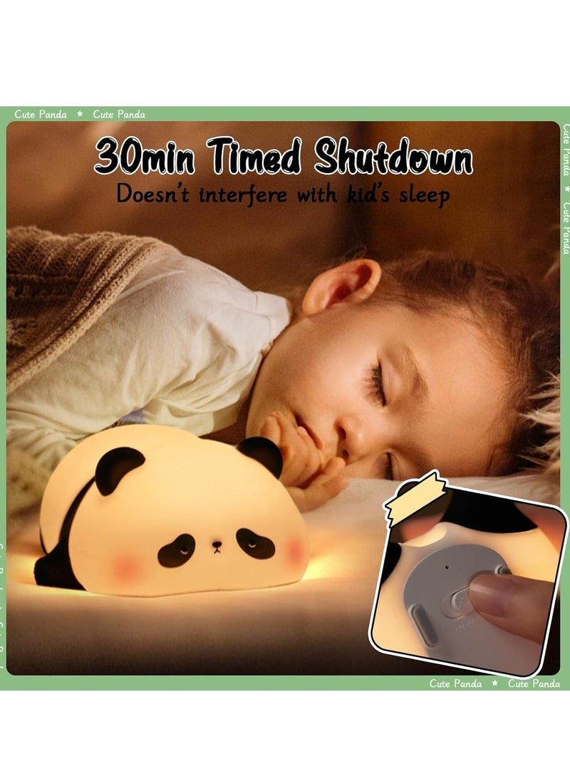 JAJEEK Baby Night Light – Panda Night Light for Kids, 3 Lighting Modes, Nursing Light, Dimmable with Timer, Touch Control, Silicone Night Light, USB Rechargeable Panda Lamp, Cute Night Light - Image 4