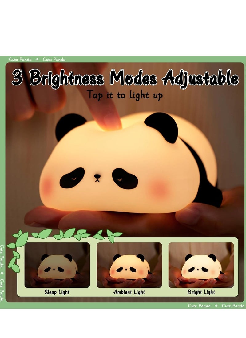 JAJEEK Baby Night Light – Panda Night Light for Kids, 3 Lighting Modes, Nursing Light, Dimmable with Timer, Touch Control, Silicone Night Light, USB Rechargeable Panda Lamp, Cute Night Light - Image 3
