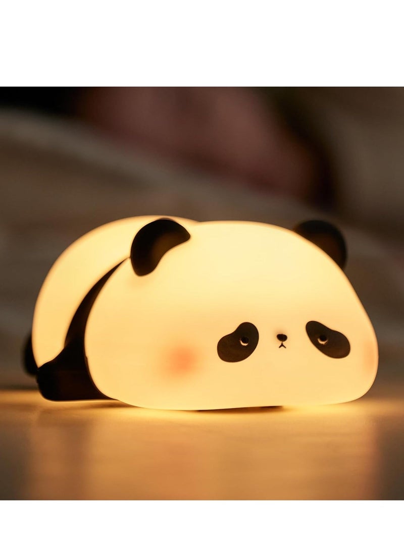 JAJEEK Baby Night Light – Panda Night Light for Kids, 3 Lighting Modes, Nursing Light, Dimmable with Timer, Touch Control, Silicone Night Light, USB Rechargeable Panda Lamp, Cute Night Light - Image 1