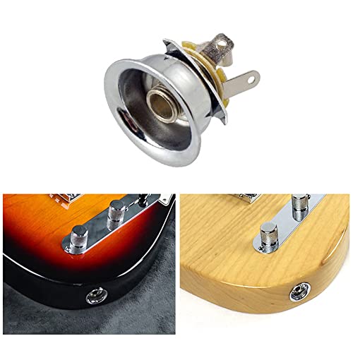 JD.Moon 1/4 Output Jack Round Cup Plate Socket for Fender Telecaster Electric Guitar Accessory (Gold) - Image 4