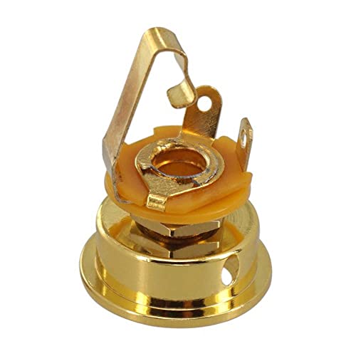 JD.Moon 1/4 Output Jack Round Cup Plate Socket for Fender Telecaster Electric Guitar Accessory (Gold) - Image 3