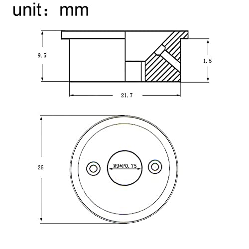JD.Moon 1/4 Output Jack Round Cup Plate Socket for Fender Telecaster Electric Guitar Accessory (Gold) - Image 5