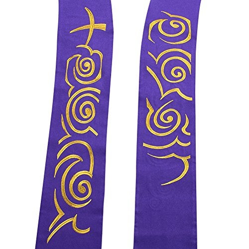 BLESSUME Reversible Stole Chasuble Vestments Priest IHS Embroidery Overlay Stole - Image 5