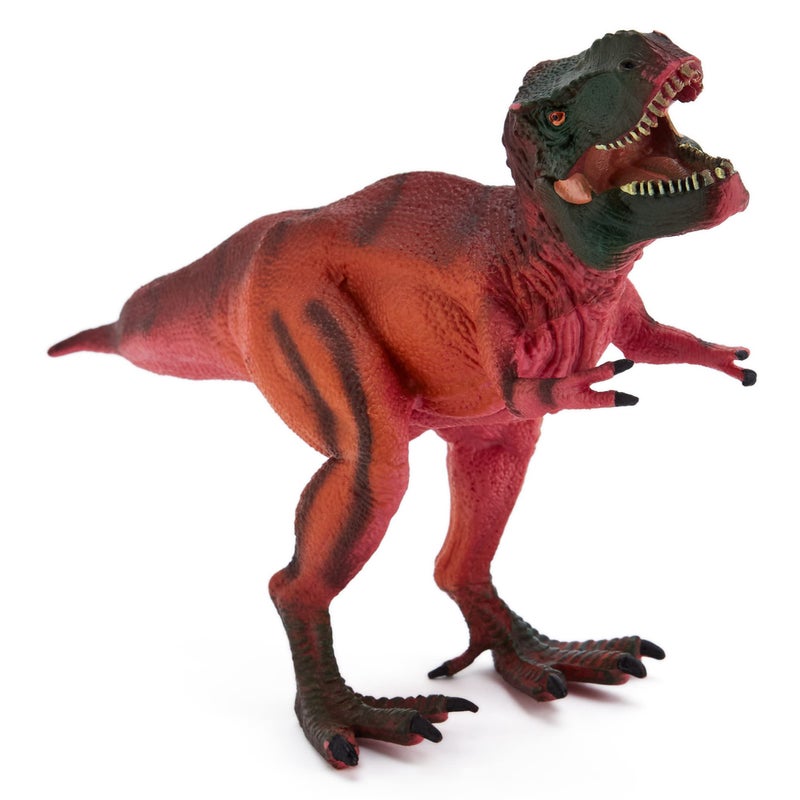 Zappi Co Childrens T-Rex Red/Black Dinosaur Figure Toy (27cm Length) Realistic Detailed Dino Collection for Kids - Action Figures for Playtime Fun & Learning - Image 1