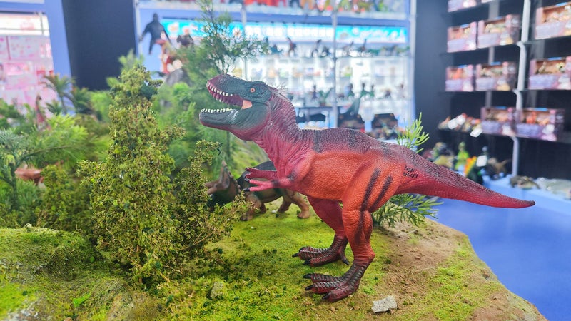 Zappi Co Childrens T-Rex Red/Black Dinosaur Figure Toy (27cm Length) Realistic Detailed Dino Collection for Kids - Action Figures for Playtime Fun & Learning - Image 2
