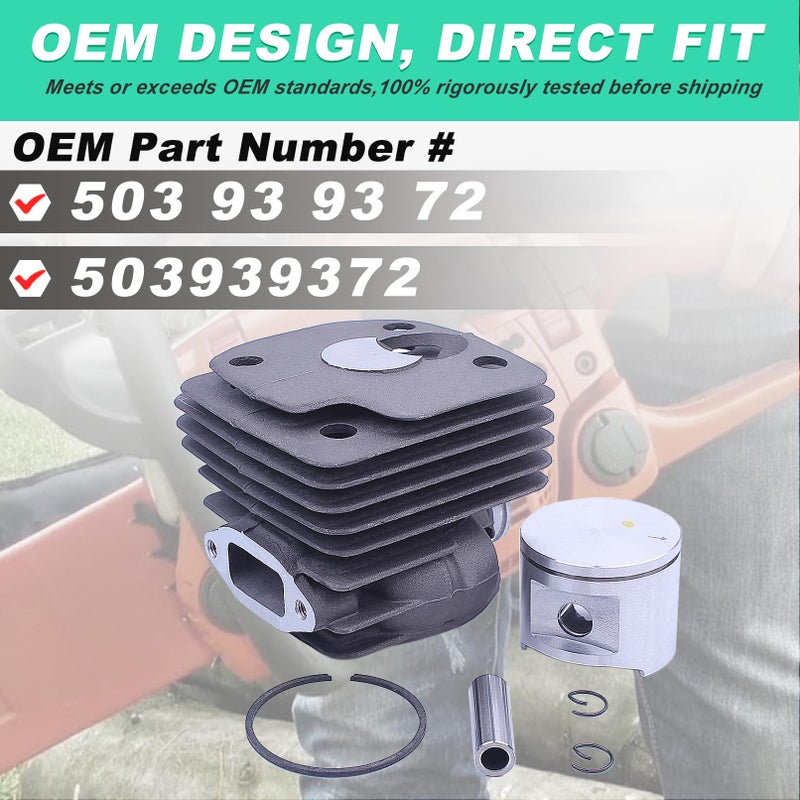 Adefol 52mm Cylinder Piston Kit For Husqvarna 372XP 371 365 362 375K Big Bore Chainsaw Replace Parts 503 93 93 72 - Image 3