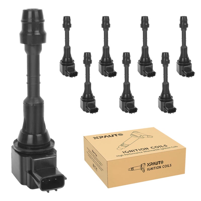 حزمة ملف الإشعال متوافقة مع 56 V8 2004 2005 2006 2007 نيسان تيتان 0506 نيسان أرمادا إنفينيتي QX56 56L 224487S015 C1483 UF510 مجموعة من 8