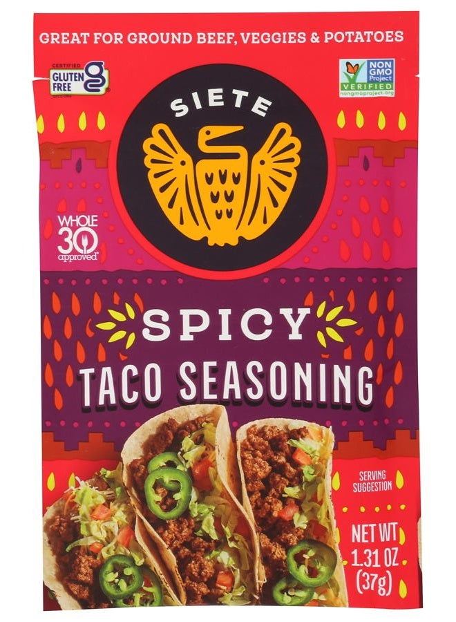 SIETE Seasoning - Spicy | Paleo, Preservative Free, Whole 30 Approved (Pack of 1) - Image 1