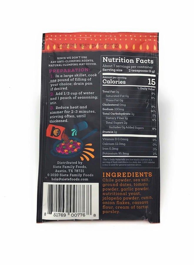 SIETE Seasoning - Spicy | Paleo, Preservative Free, Whole 30 Approved (Pack of 1) - Image 3