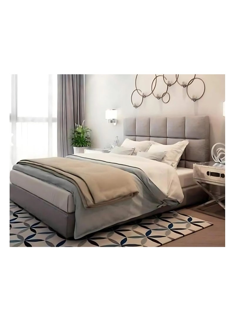 Haso|SGL Bed, Chanel Fabric, Size 100*200*130 cm Beige Color, From Modern Suite - Image 1