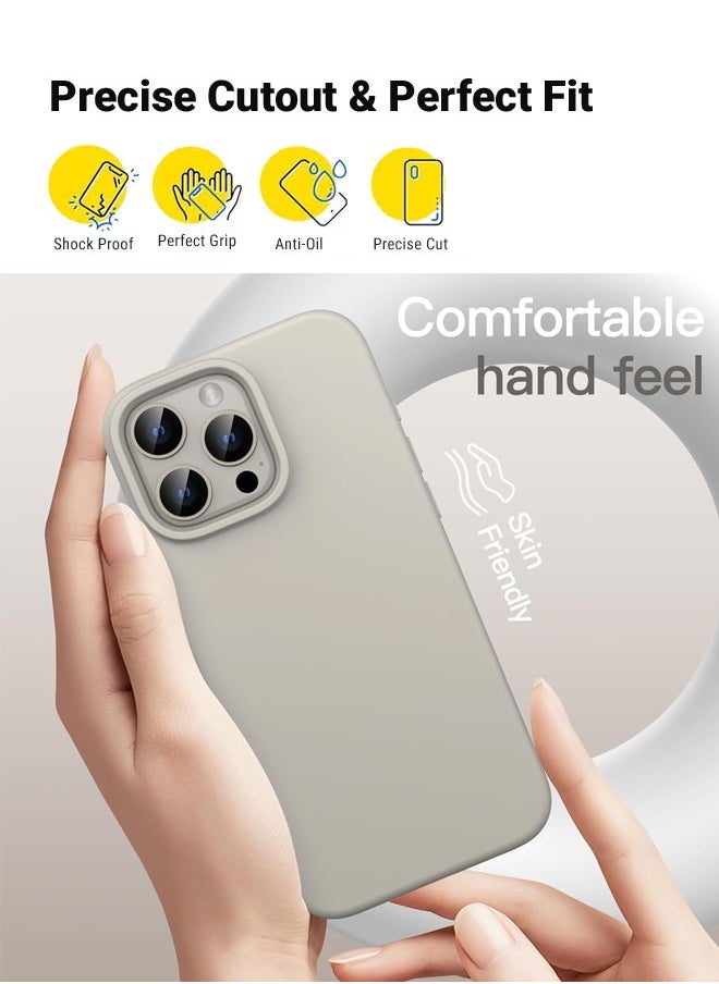 huanmate - Apple iPhone 16 Pro Silicone Cover Titanium - Premium 2.0mm TPU Silicon, Enhanced Camera Protection with Lens Shield, Shockproof & Water-Proof Cover for Apple iPhone 16 Pro - Image 1
