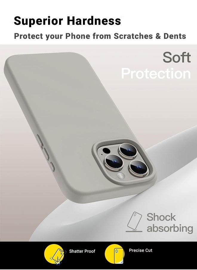 huanmate - Apple iPhone 16 Pro Silicone Cover Titanium - Premium 2.0mm TPU Silicon, Enhanced Camera Protection with Lens Shield, Shockproof & Water-Proof Cover for Apple iPhone 16 Pro - Image 1