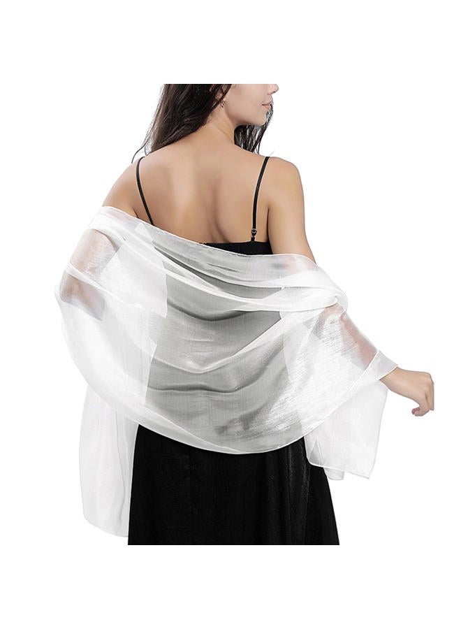 Ladiery Silky Shawls and Wraps for Evening Dresses: Women Sheer Soft Bridesmaid Wedding Formal Party Organza Shawl - Image 1