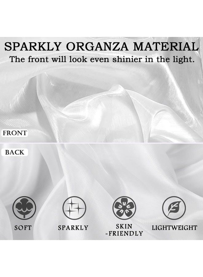 Ladiery Silky Shawls and Wraps for Evening Dresses: Women Sheer Soft Bridesmaid Wedding Formal Party Organza Shawl - Image 2