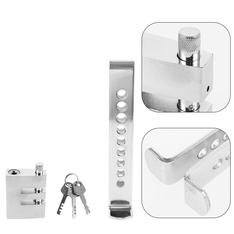 Adjustable Telescopic Car Pedal Lock with 3 Keys Anti Theft Brake Clutch Security Device - Image 4
