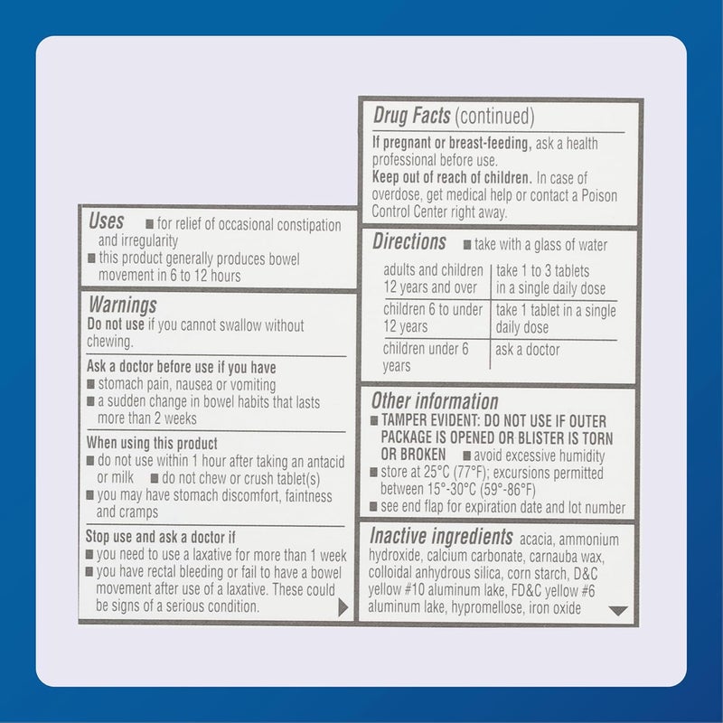 MAJOR Bisacodyl USP 5mg  Stimulant Laxatives for Constipation  Gentle Constipation Relief  25 Comfort Coated Tablets - Image 5