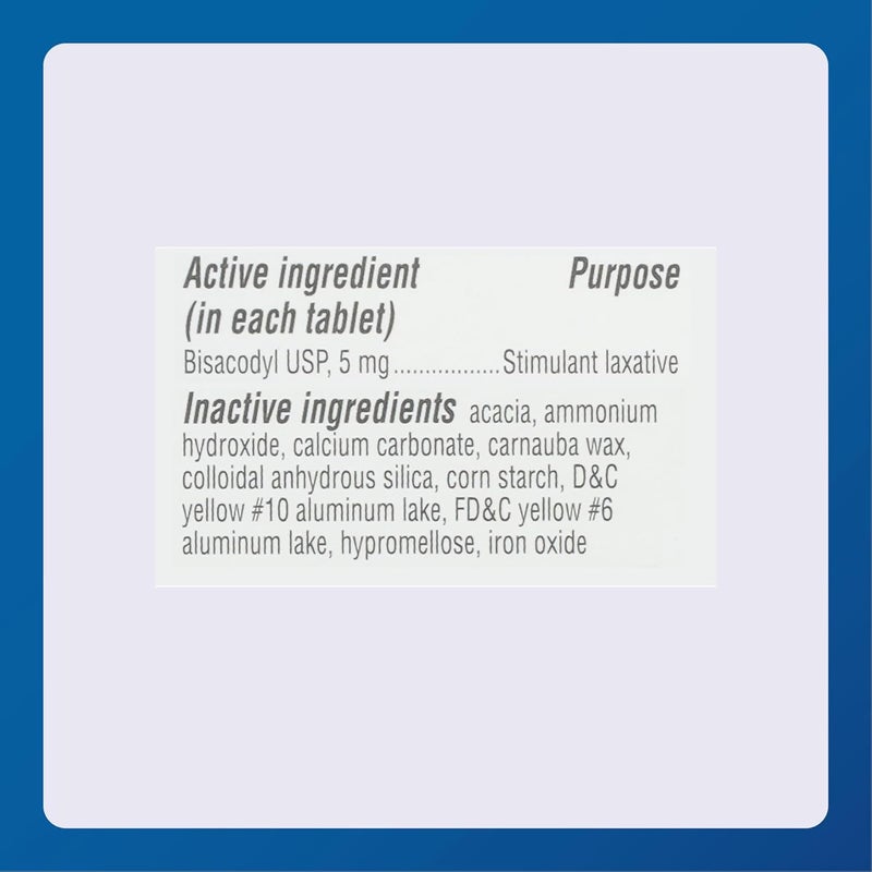 MAJOR Bisacodyl USP 5mg  Stimulant Laxatives for Constipation  Gentle Constipation Relief  25 Comfort Coated Tablets - Image 4