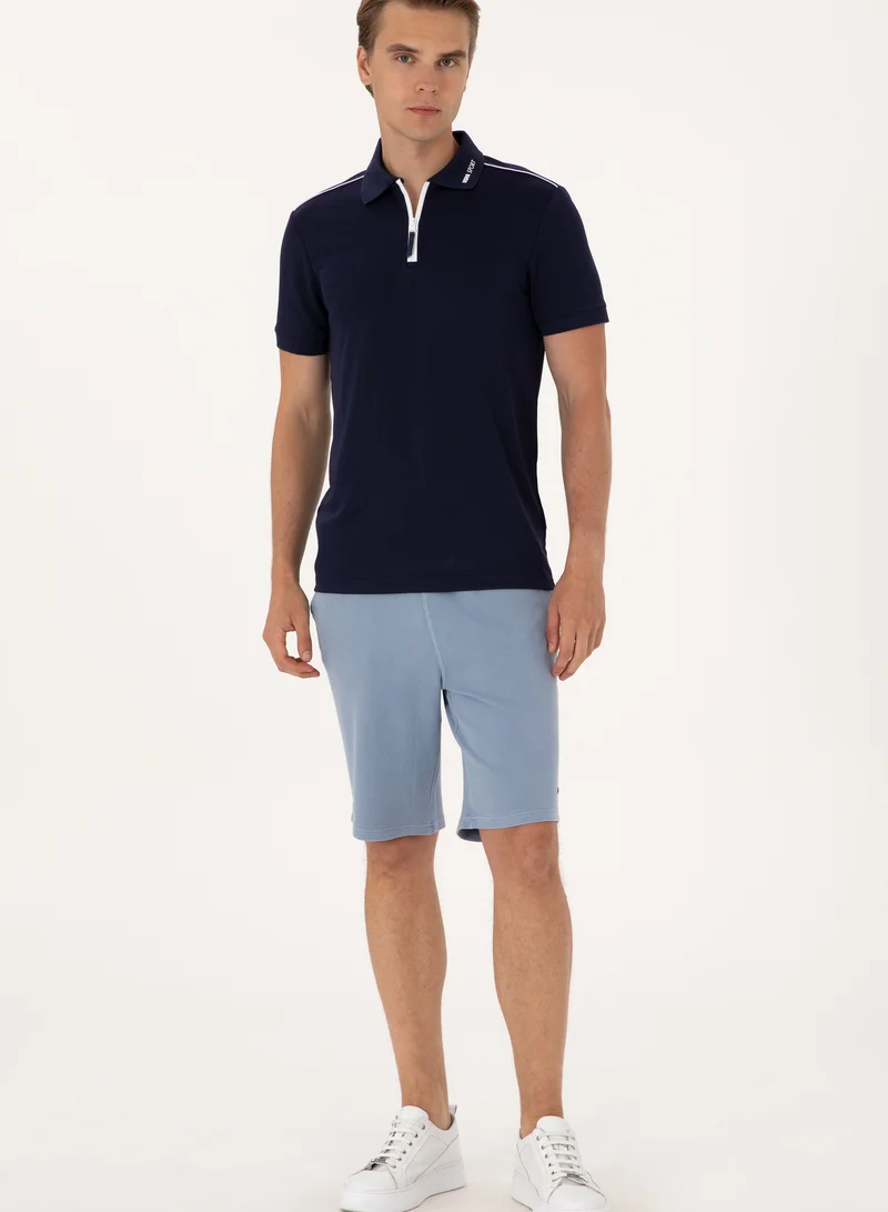 U.S. Polo Assn. Men's Textured Knit Regular Fit Bermuda Shorts