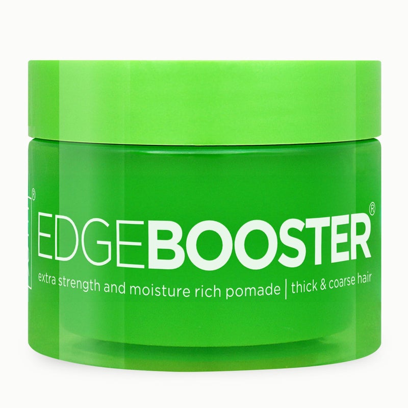 Style Factor Edge Booster Extra Strength & Moisture Rich Pomade | Strong Hold Edge Control Gel for Thick & Coarse Hair | High Shine, Non-Greasy Styling | Emerald, 3.38 oz - Image 1