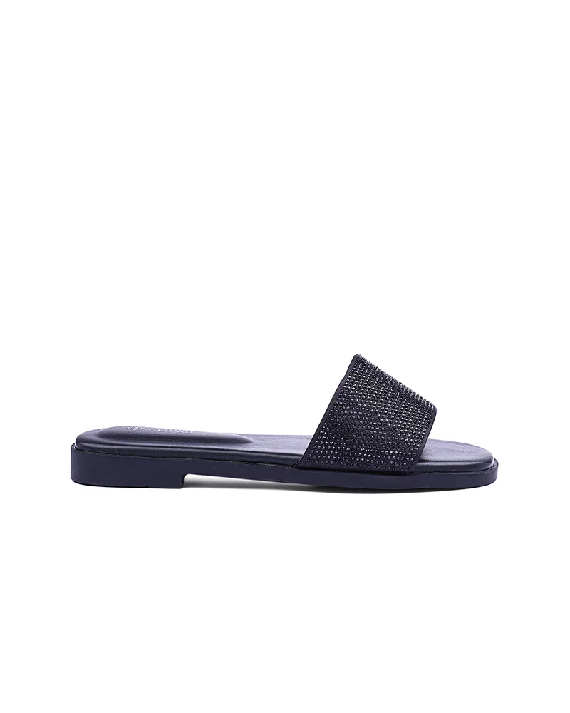 كابلي Womens rhinestone flat sandals