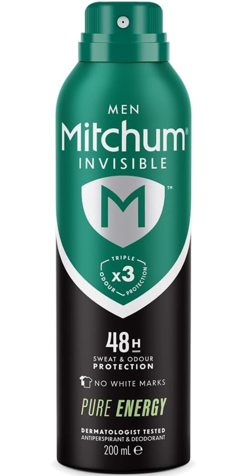 Invisible Men Antiperspirant Deodorant Spray 48-Hour Pure Energy 200 ML