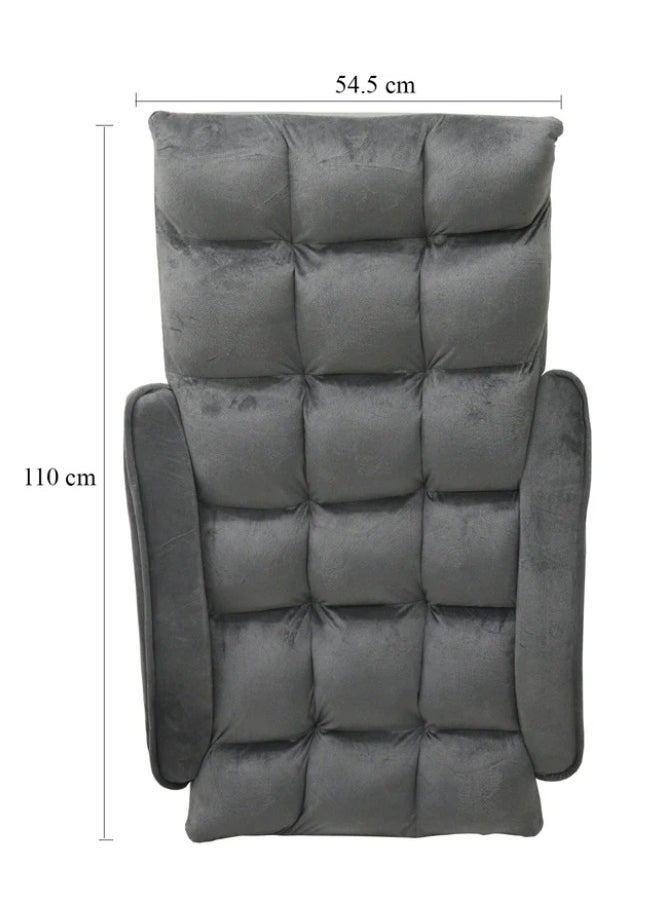 A luxurious folding floor chair padded, comfortable and soft to the touch with armrest, travel seat, sports chair, outdoor chair and garden chair