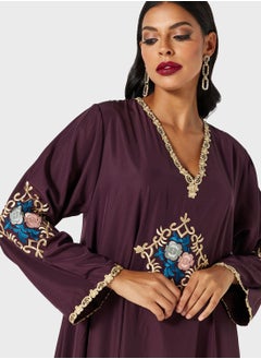 Coco Desert Flower Embroidered Abaya Dress  - Image 3