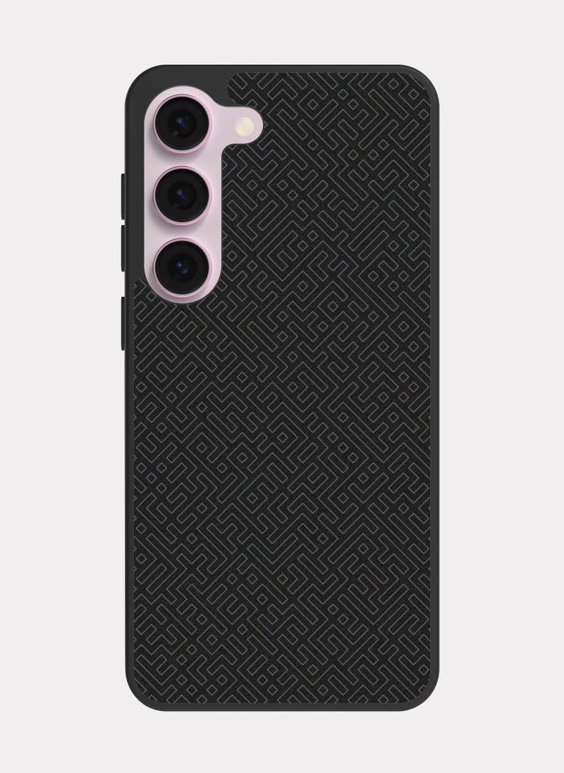 PXLAAT Samsung Galaxy S23 case cover Black Pattern - Image 1