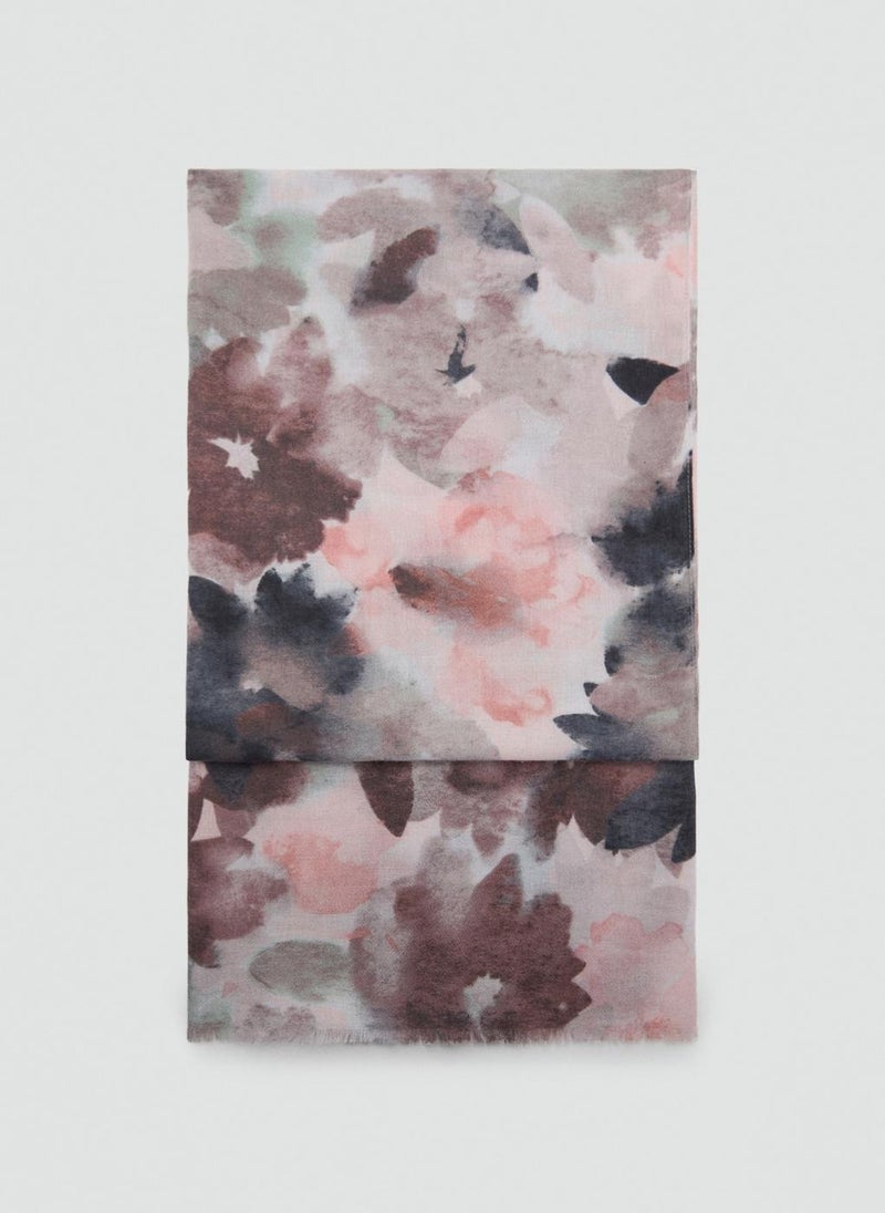 MANGO Floral Print Scarf  - Image 1