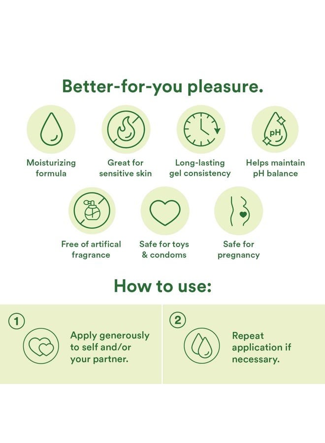 Good Clean Love Almost Naked Water-Based Lube, Personal Lubricant with Organic Aloe Vera, Safe for Adult Toys & Condoms, pH-Balanced, Clean Intimate Wellness Gel for Men & Women, 4 Oz (2-Pack) - Image 3