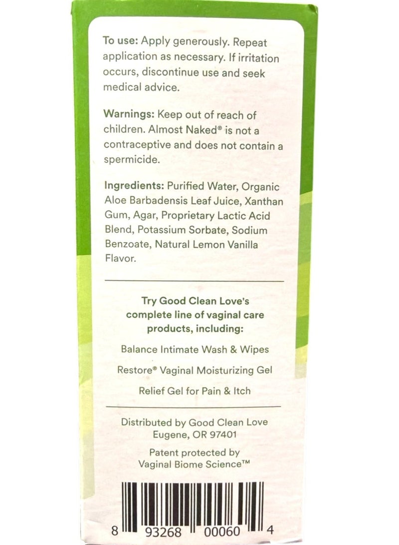 Good Clean Love Almost Naked Water-Based Lube, Personal Lubricant with Organic Aloe Vera, Safe for Adult Toys & Condoms, pH-Balanced, Clean Intimate Wellness Gel for Men & Women, 4 Oz (2-Pack) Packaging May Vary - Image 3