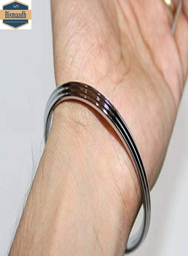 بسماد سوار بسماذ من الفولاذ المقاوم للصدأ للرجال والنساء، سمك 5 مم، طول 5.7 سم - Image 3