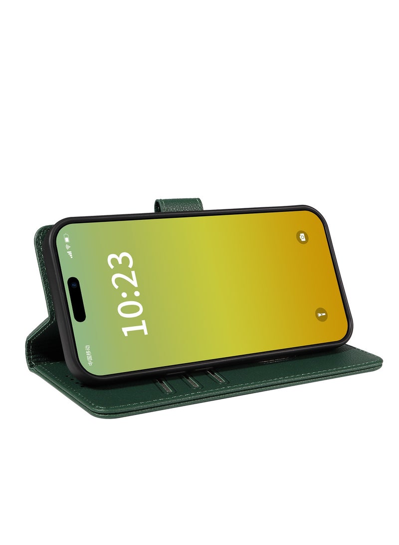 general iPhone 15/15 Plus/15 Pro/15 Pro Max Case PU Leather Wrist Strap Wallet Case Card Holder Shockproof Flip Cover  - Image 3