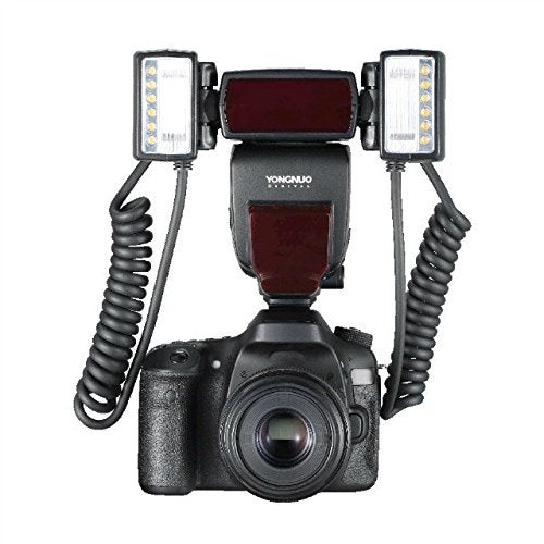 YONGNUO يونيون YN24EX YN-24EX 24EX، فلاش حلقي ماكرو TTL LED، مع 2 رأس فلاش و 4 حلقات محول لكانون - Image 5