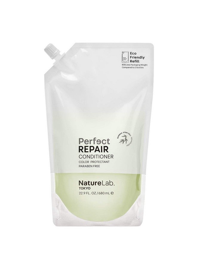 NatureLab. TOKYO Naturelab Tokyo Perfect Repair Conditioner: Ecofriendly Refill Pouch: Moisturizing Conditioner To Replenish And Restore Damaged Color Treated Hair And Strengthen New Hair I 22.9 Fl Oz / 680Ml - Image 2