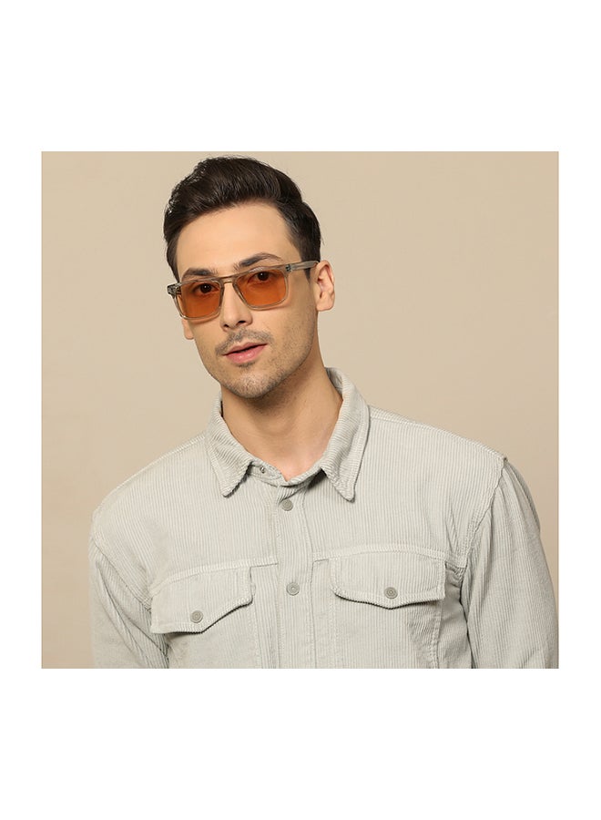 John Jacobs Unisex JJ Tints Full Rim Rectangular Frame Polarized & UV Protected Sunglasses JJ S12956 - 54mm - Transparent - Image 4